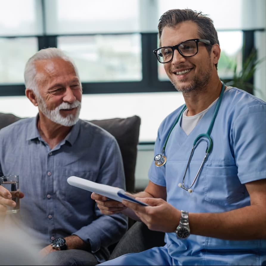 Happy male doctor